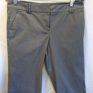 New York & Company Crop Pants Sz 10 Gray Pinstripe
